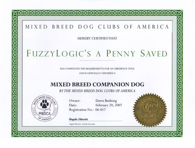 Penny's MB-CD Title Certificate
